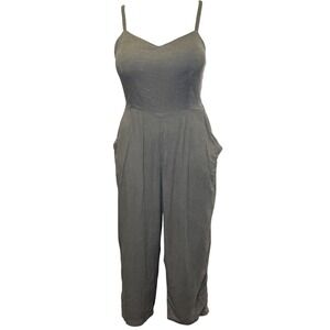 Old Navy Women's Linen Blend Cami Jumpsuit Stone Wall Green Large